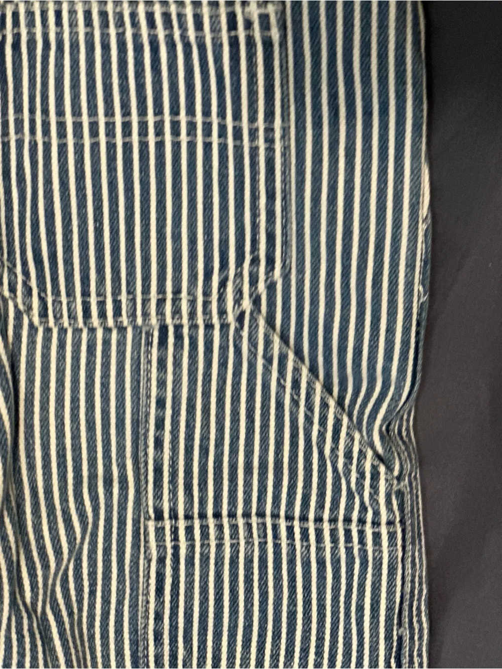 Vintage OshKosh B’Gosh Hickory Stripe Vestbak Overalls 18M Made in USA EUC